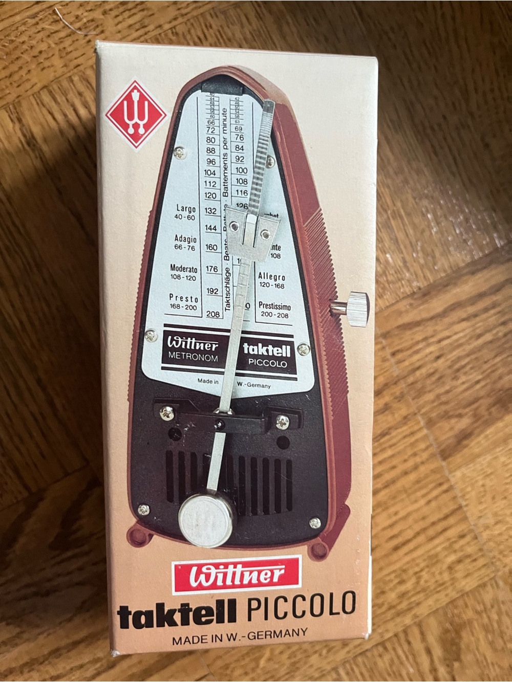 Vintage Wittner Taktell Piccolo Metronome Made in West Germany With Box